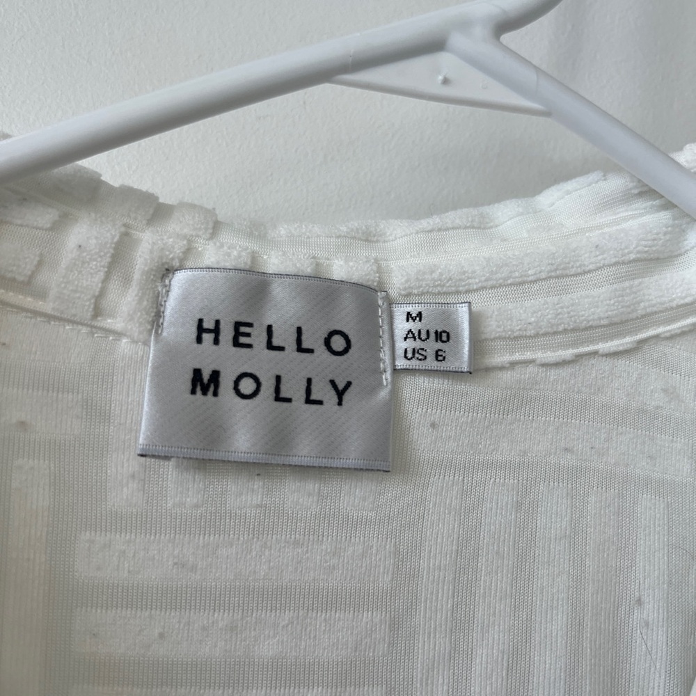Hello Molly White Textured Jumpsuit - Picture 5 of 6